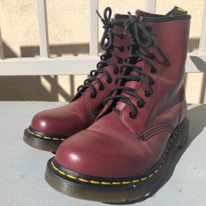 Dr. Martens Boots in Cherry Red Leather